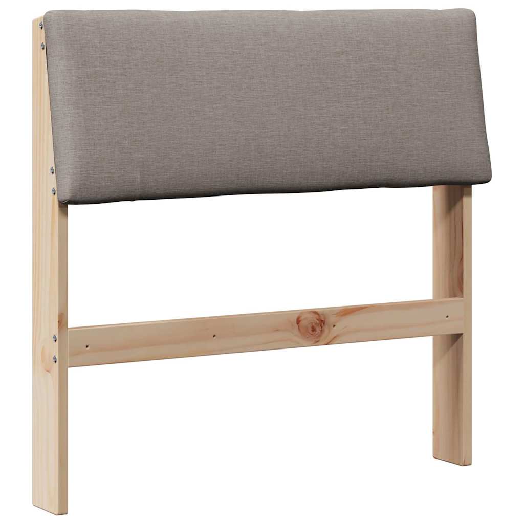 Čalouněné Čelo Postele Taupe 75 Cm Masivní Borové Dřevo
