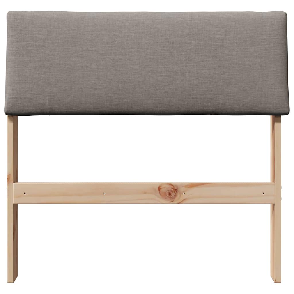 Čalouněné Čelo Postele Taupe 75 Cm Masivní Borové Dřevo