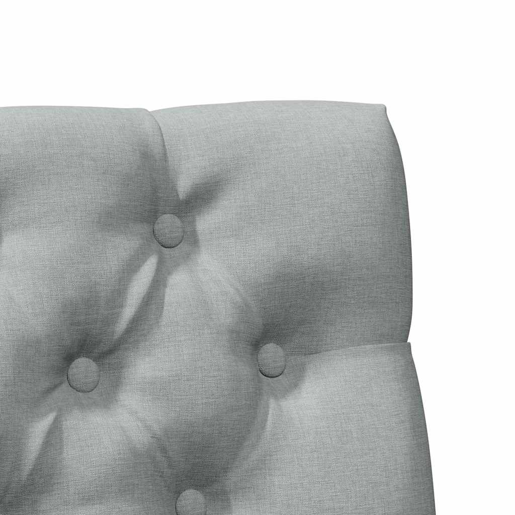 Čalouněné Čelo Postele Světle Šedá 100 Cm Masivní Borové Dřevo