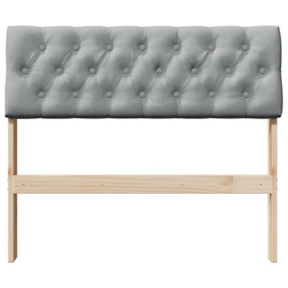 Čalouněné Čelo Postele Světle Šedá 90 Cm Masivní Borové Dřevo