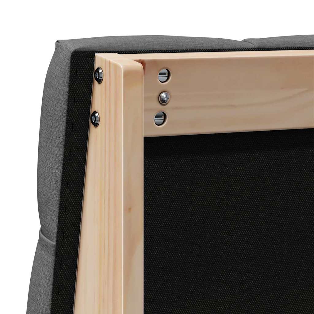 Čalouněné Čelo Postele Tmavě Šedá 90 Cm Masivní Borové Dřevo