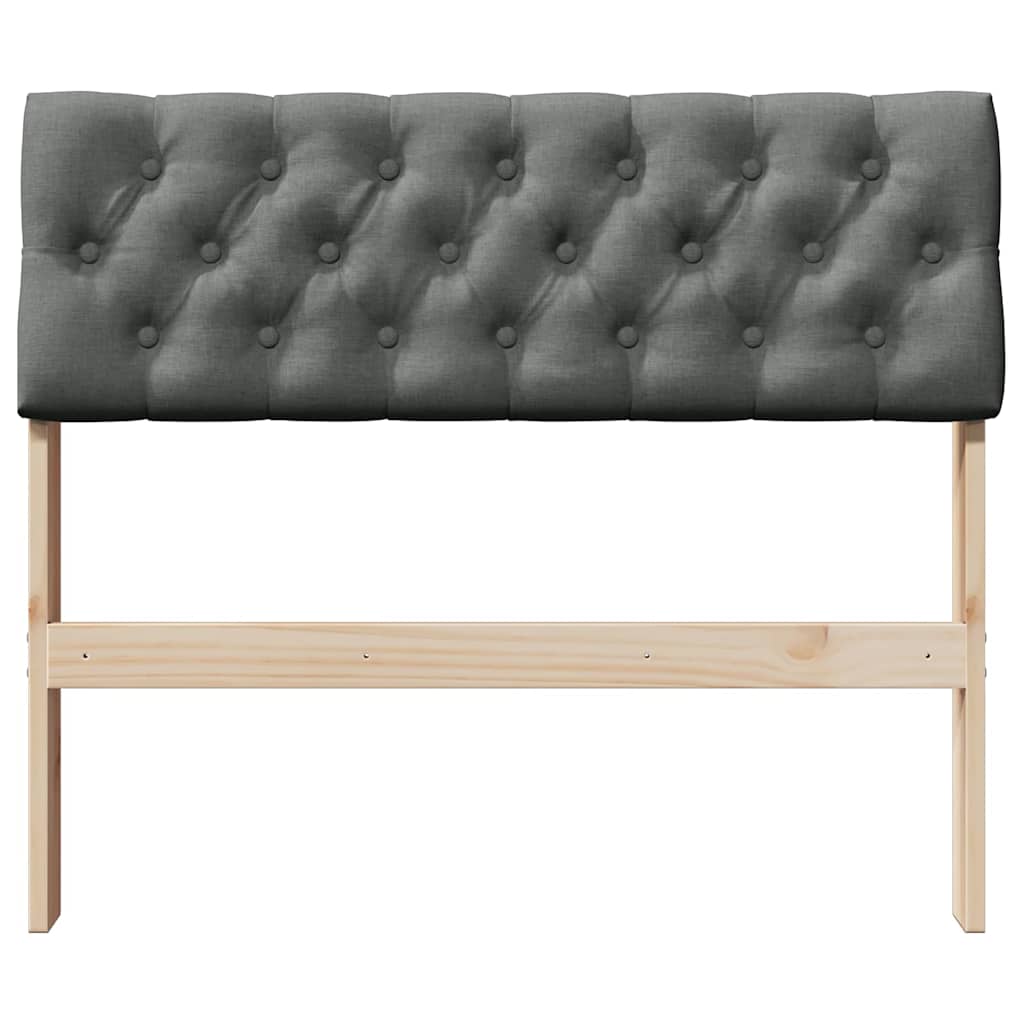 Čalouněné Čelo Postele Tmavě Šedá 90 Cm Masivní Borové Dřevo