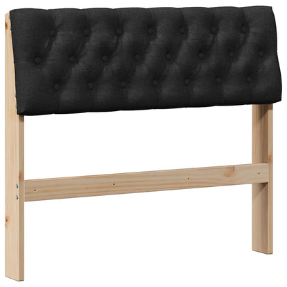 Čalouněné Čelo Postele Černá 90 Cm Masivní Borové Dřevo