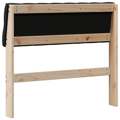 Čalouněné Čelo Postele Černá 90 Cm Masivní Borové Dřevo