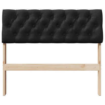 Čalouněné Čelo Postele Černá 90 Cm Masivní Borové Dřevo