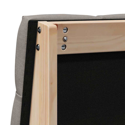 Čalouněné Čelo Postele Taupe 90 Cm Masivní Borové Dřevo