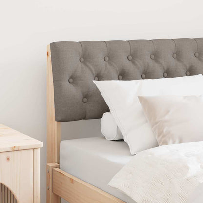 Čalouněné Čelo Postele Taupe 90 Cm Masivní Borové Dřevo