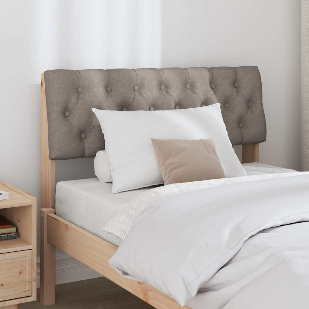 Čalouněné Čelo Postele Taupe 90 Cm Masivní Borové Dřevo