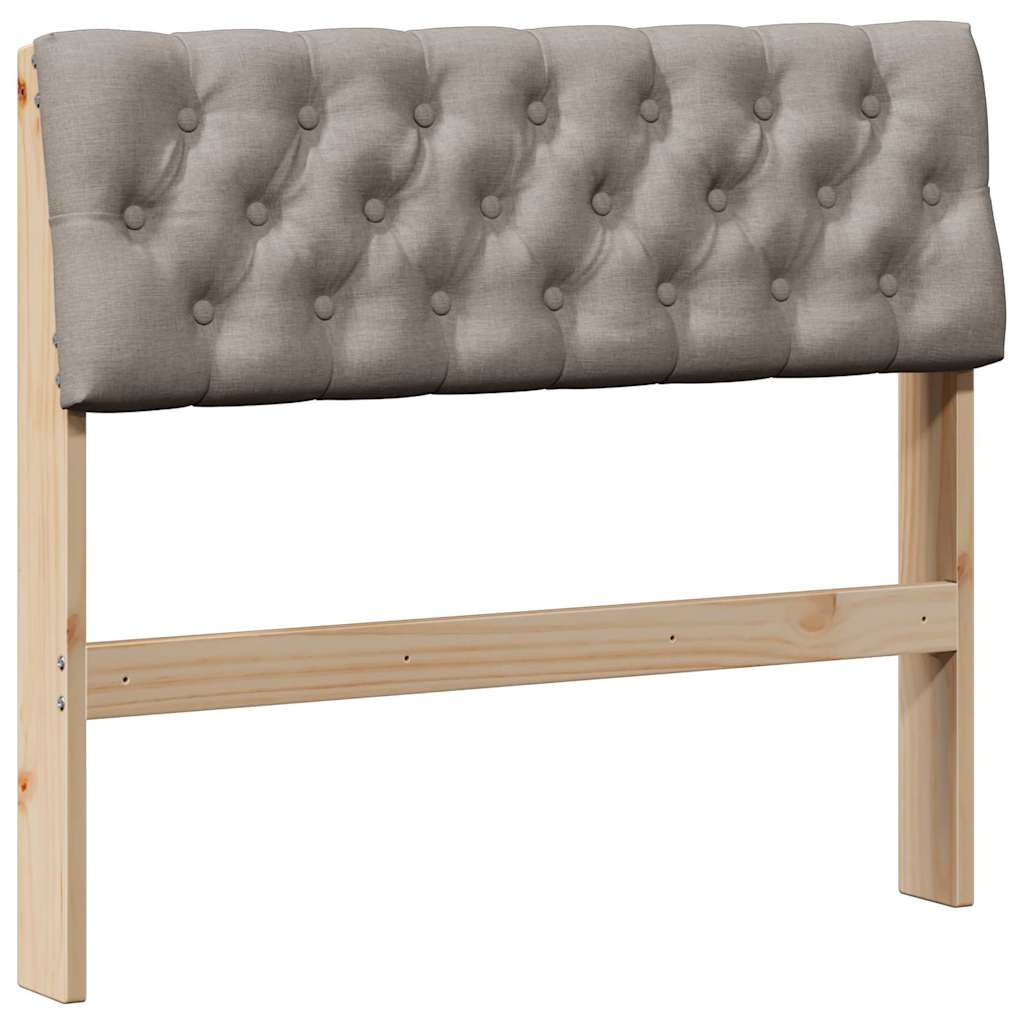 Čalouněné Čelo Postele Taupe 90 Cm Masivní Borové Dřevo