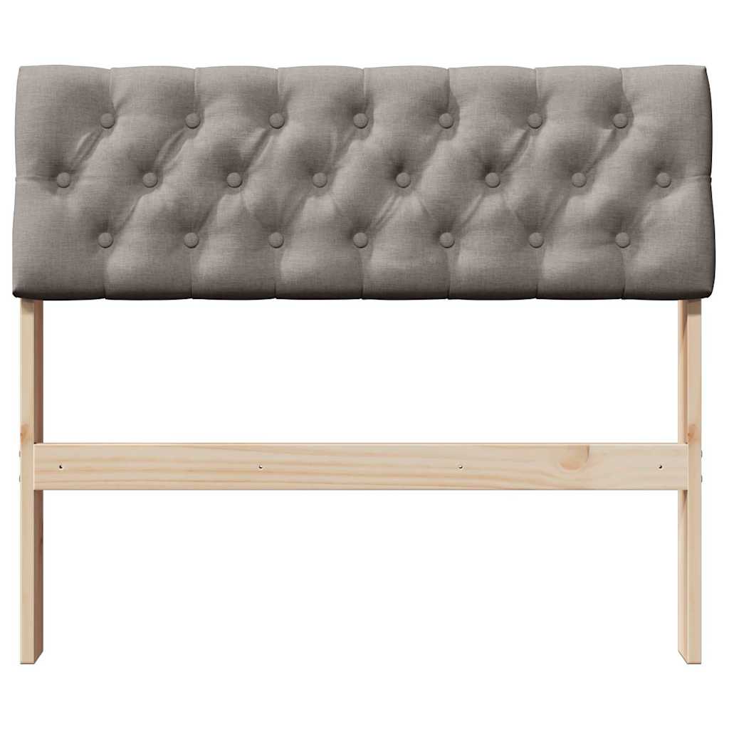 Čalouněné Čelo Postele Taupe 90 Cm Masivní Borové Dřevo