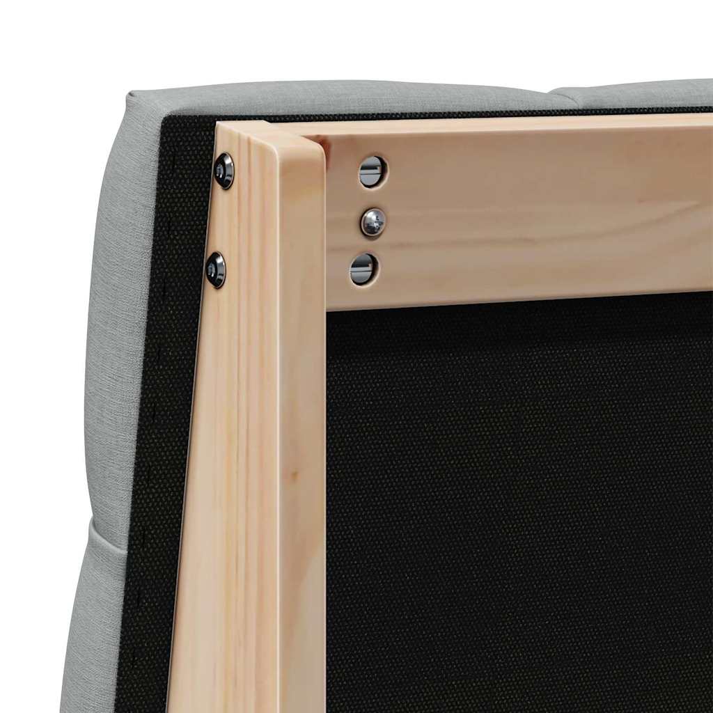 Čalouněné Čelo Postele Světle Šedá 80 Cm Masivní Borové Dřevo