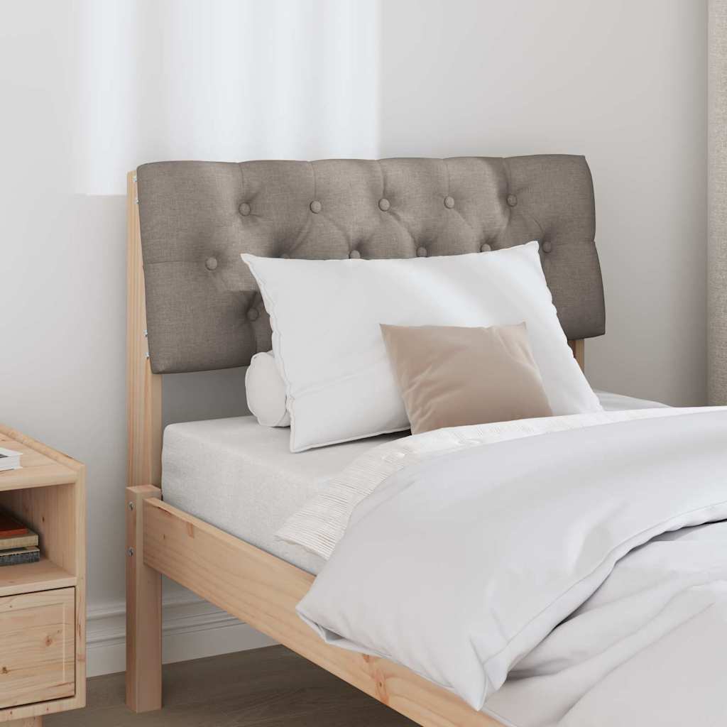 Čalouněné Čelo Postele Taupe 80 Cm Masivní Borové Dřevo