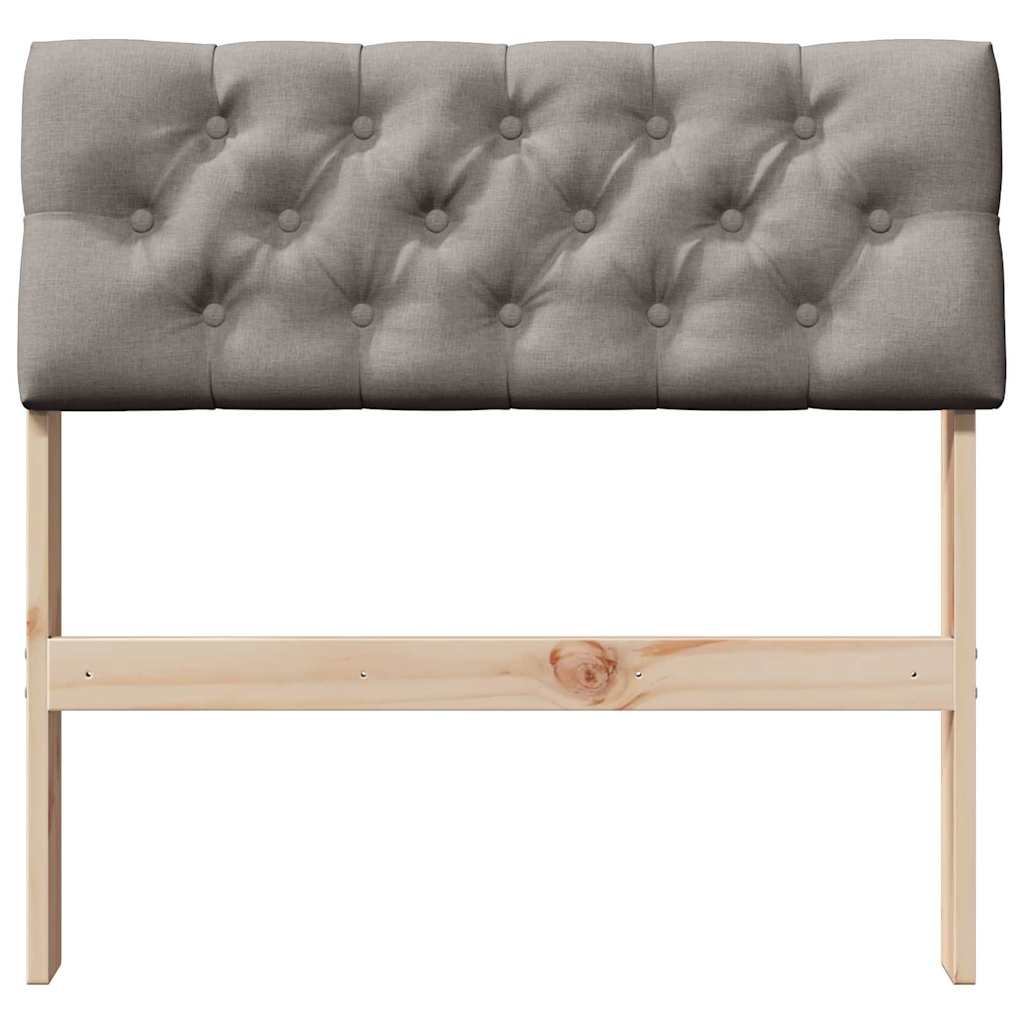 Čalouněné Čelo Postele Taupe 80 Cm Masivní Borové Dřevo