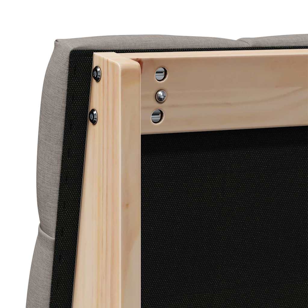 Čalouněné Čelo Postele Taupe 75 Cm Masivní Borové Dřevo