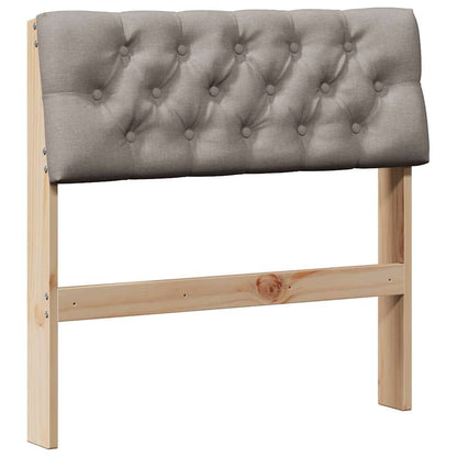 Čalouněné Čelo Postele Taupe 75 Cm Masivní Borové Dřevo