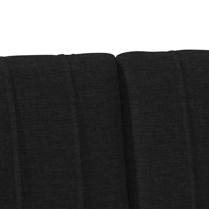 Čalouněné Čelo Postele Černá 150 Cm Masivní Borové Dřevo