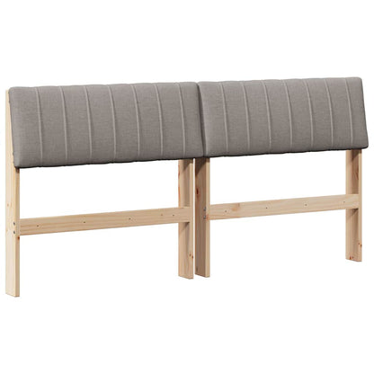 Čalouněné Čelo Postele Taupe 150 Cm Masivní Borové Dřevo
