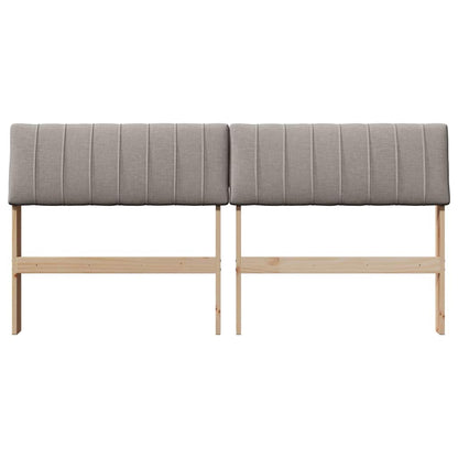Čalouněné Čelo Postele Taupe 150 Cm Masivní Borové Dřevo