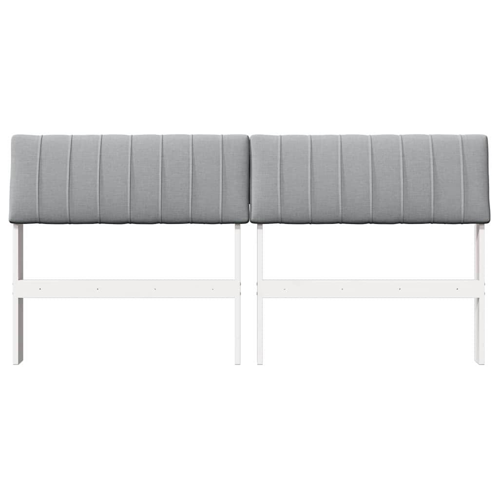 Čalouněné Čelo Postele Světle Šedá 150 Cm Masivní Borové Dřevo