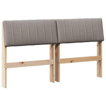 Čalouněné Čelo Postele Taupe 140 Cm Masivní Borové Dřevo