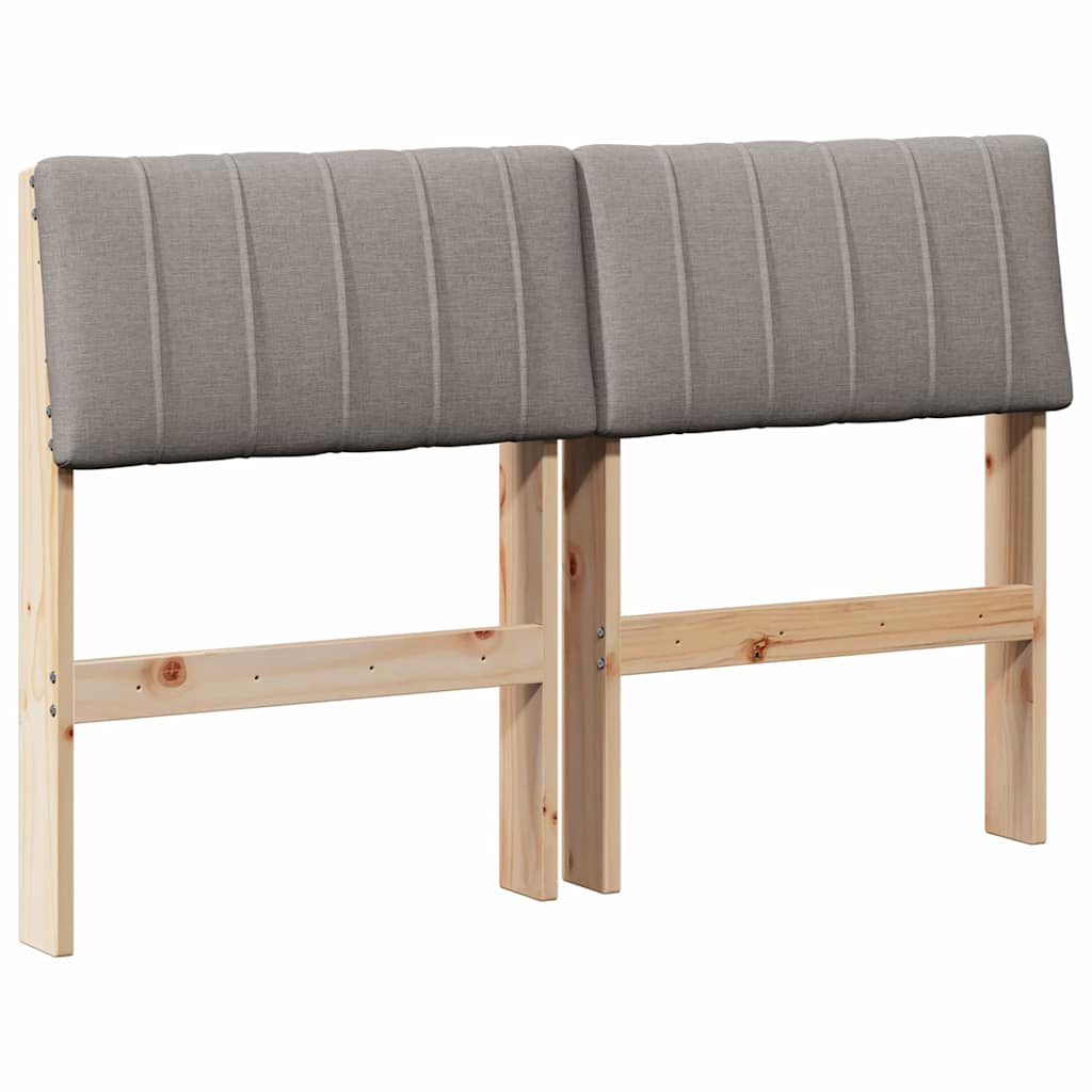 Čalouněné Čelo Postele Taupe 120 Cm Masivní Borové Dřevo