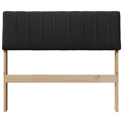 Čalouněné Čelo Postele Černá 90 Cm Masivní Borové Dřevo