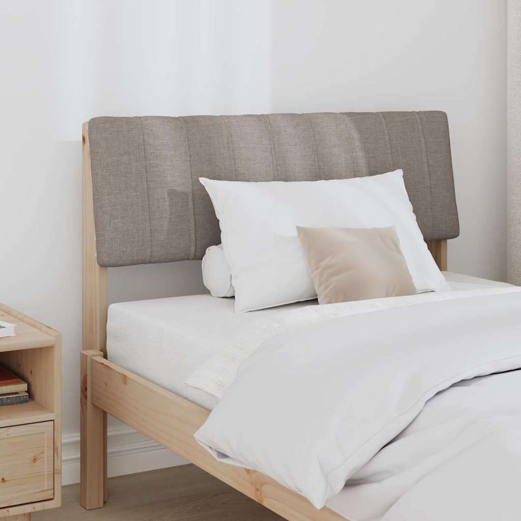 Čalouněné Čelo Postele Taupe 90 Cm Masivní Borové Dřevo