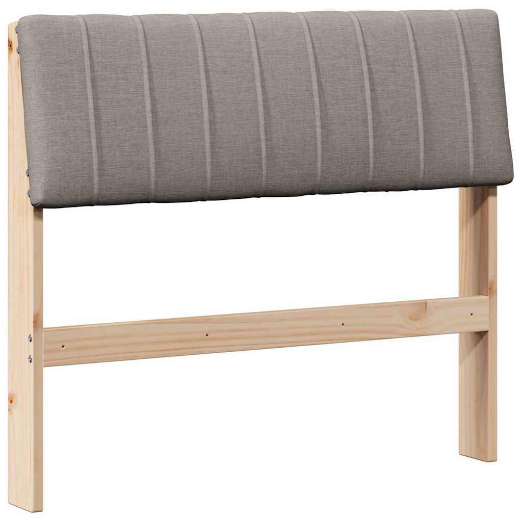 Čalouněné Čelo Postele Taupe 90 Cm Masivní Borové Dřevo