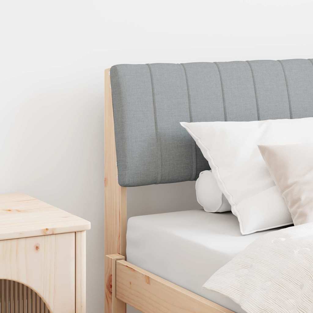 Čalouněné Čelo Postele Světle Šedá 80 Cm Masivní Borové Dřevo