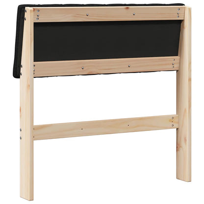 Čalouněné Čelo Postele Černá 80 Cm Masivní Borové Dřevo