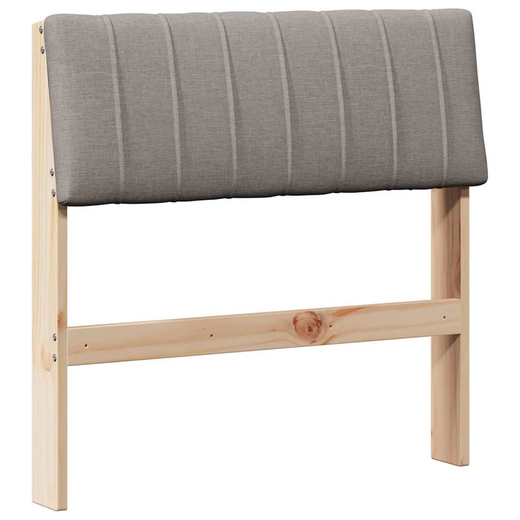 Čalouněné Čelo Postele Taupe 75 Cm Masivní Borové Dřevo