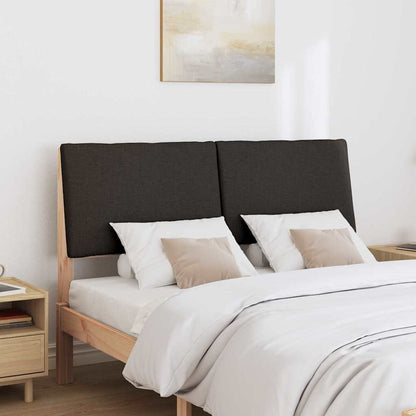 Čalouněné Čelo Postele Černá 160 Cm Masivní Borové Dřevo