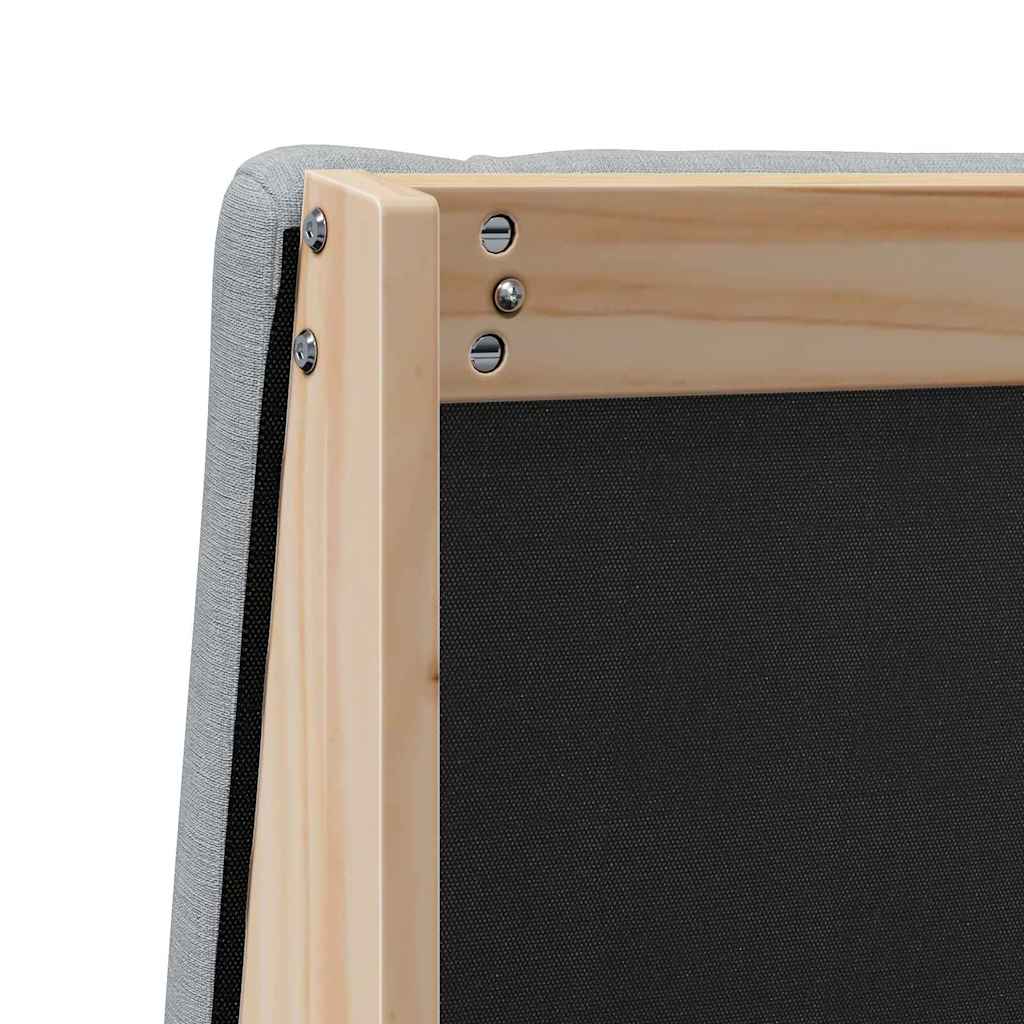 Čalouněné Čelo Postele Světle Šedá 140 Cm Masivní Borové Dřevo