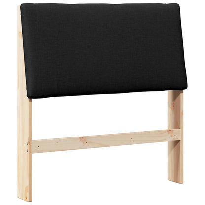 Čalouněné Čelo Postele Černá 100 Cm Masivní Borové Dřevo