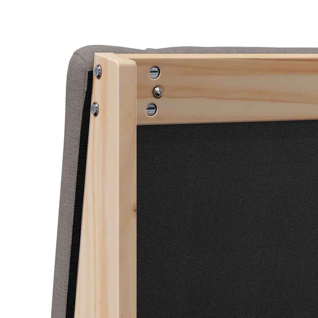 Čalouněné Čelo Postele Taupe 100 Cm Masivní Borové Dřevo