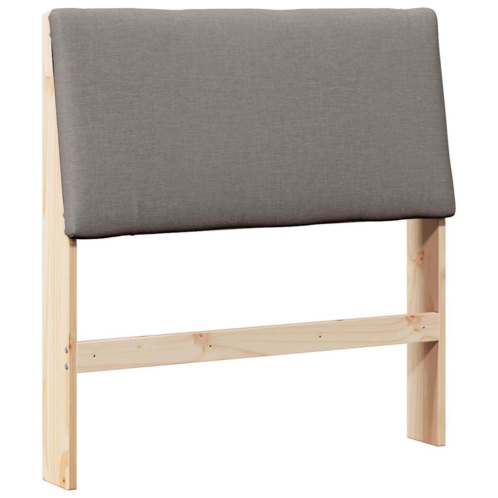 Čalouněné Čelo Postele Taupe 100 Cm Masivní Borové Dřevo