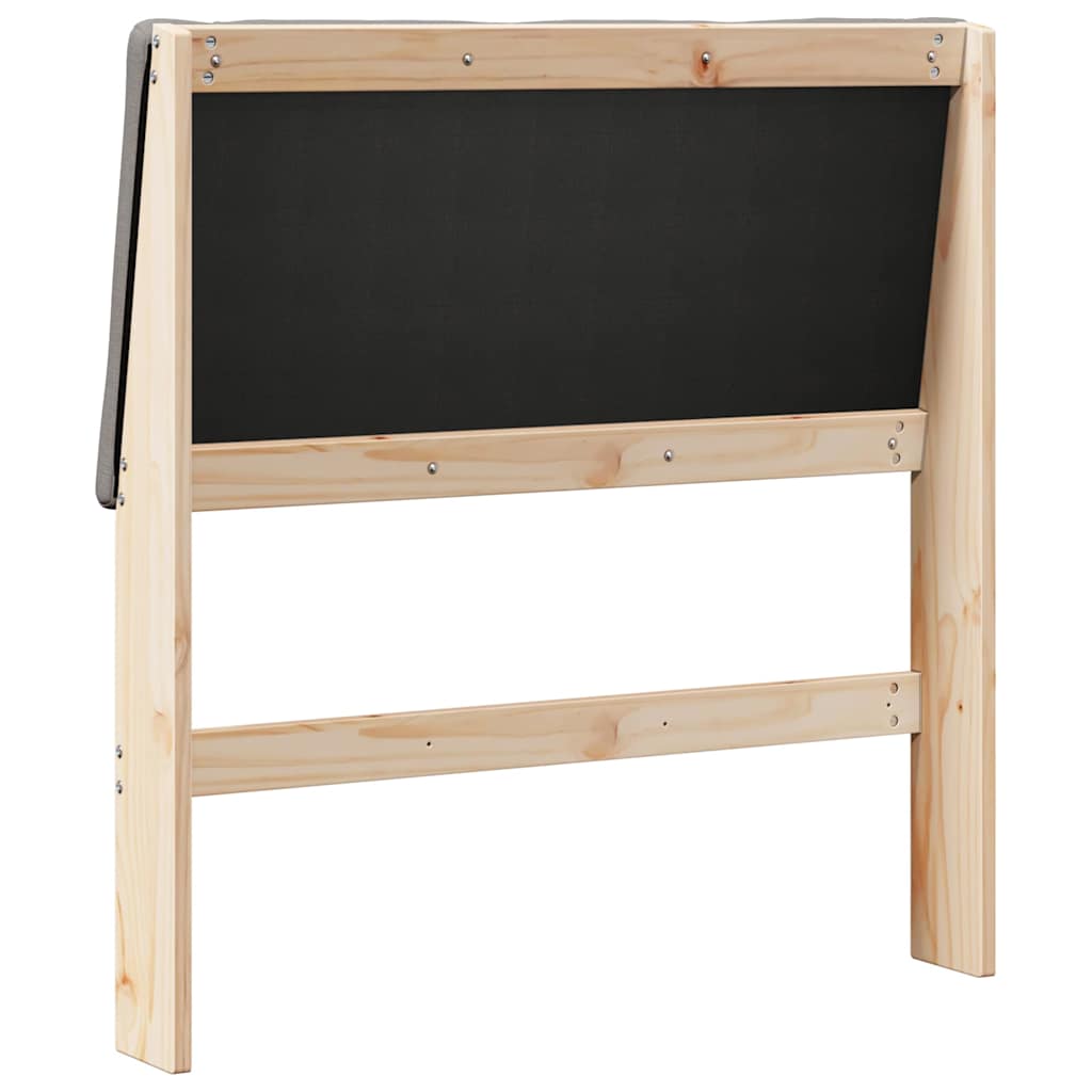 Čalouněné Čelo Postele Taupe 100 Cm Masivní Borové Dřevo
