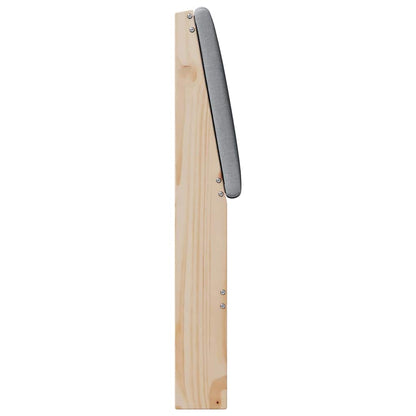 Čalouněné Čelo Postele Světle Šedá 90 Cm Masivní Borové Dřevo