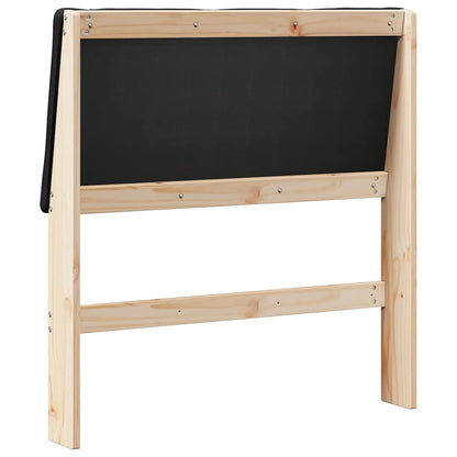 Čalouněné Čelo Postele Černá 90 Cm Masivní Borové Dřevo