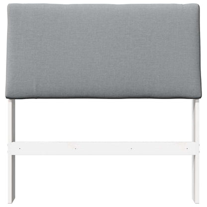 Čalouněné Čelo Postele Světle Šedá 90 Cm Masivní Borové Dřevo