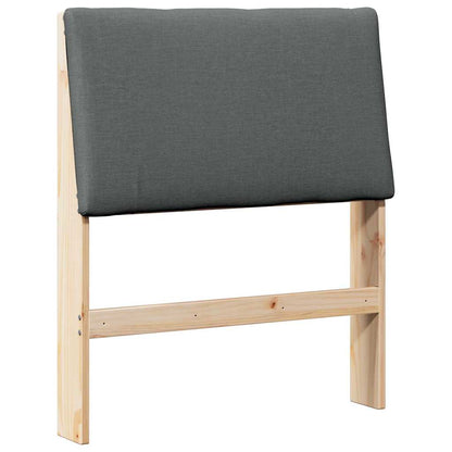 Čalouněné Čelo Postele Tmavě Šedá 80 Cm Masivní Borové Dřevo