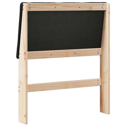 Čalouněné Čelo Postele Černá 80 Cm Masivní Borové Dřevo