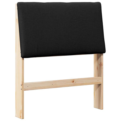 Čalouněné Čelo Postele Černá 75 Cm Masivní Borové Dřevo