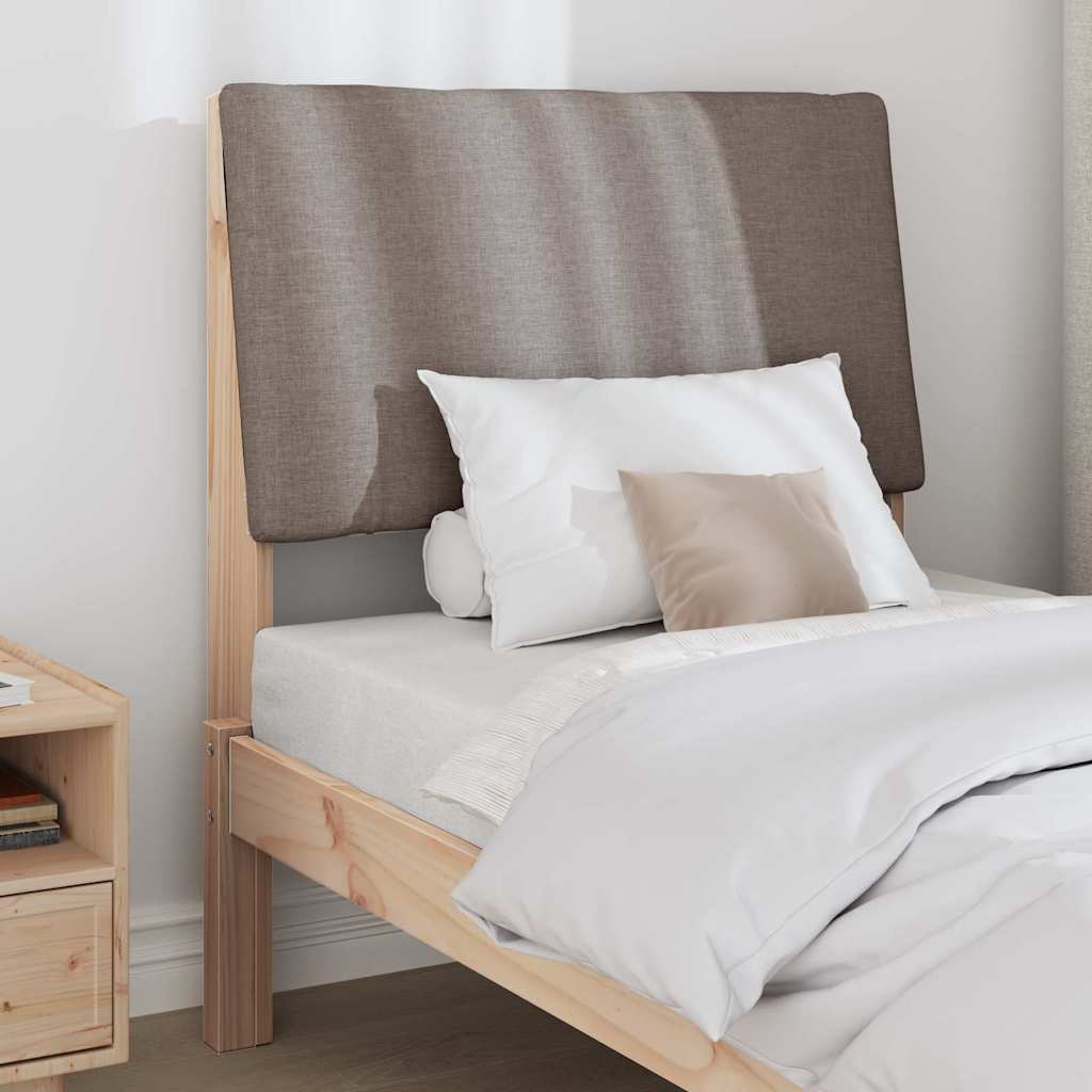 Čalouněné Čelo Postele Taupe 75 Cm Masivní Borové Dřevo