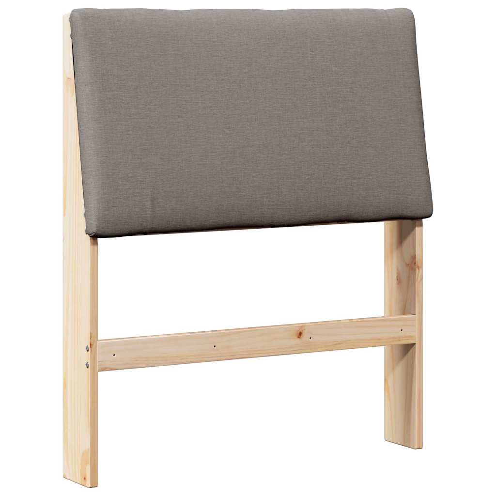 Čalouněné Čelo Postele Taupe 75 Cm Masivní Borové Dřevo