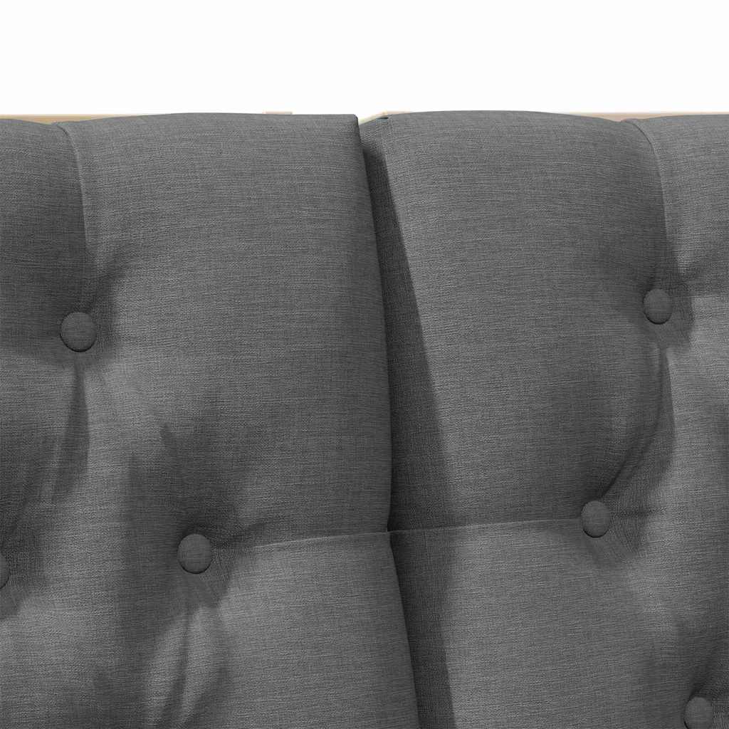 Čalouněné Čelo Postele Tmavě Šedá 200 Cm Masivní Borové Dřevo