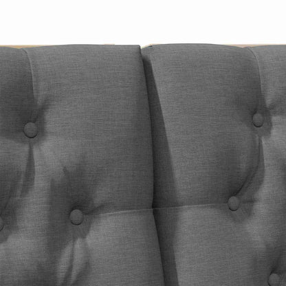 Čalouněné Čelo Postele Tmavě Šedá 200 Cm Masivní Borové Dřevo