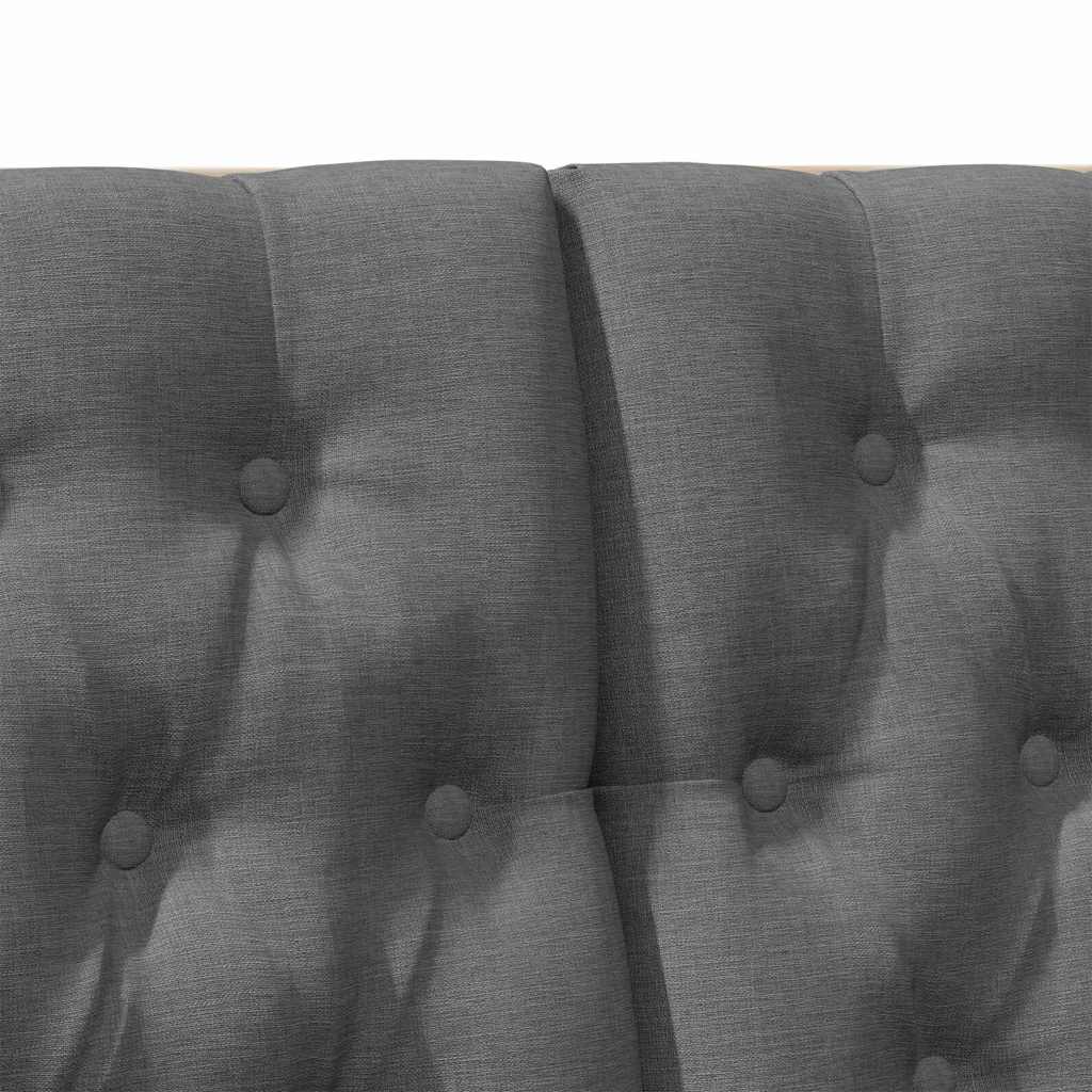 Čalouněné Čelo Postele Tmavě Šedá 120 Cm Masivní Borové Dřevo