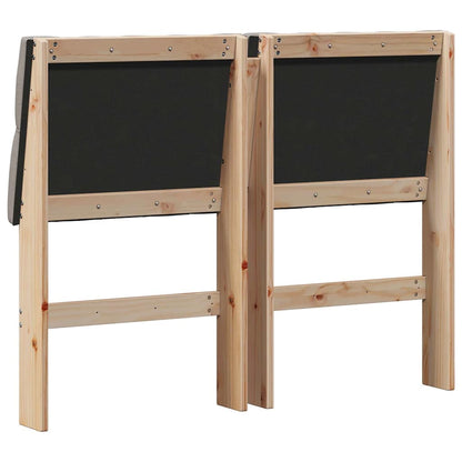 Čalouněné Čelo Postele Taupe 120 Cm Masivní Borové Dřevo