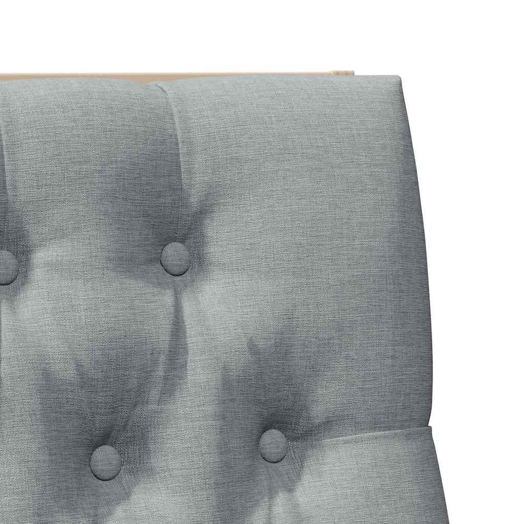 Čalouněné Čelo Postele Světle Šedá 100 Cm Masivní Borové Dřevo
